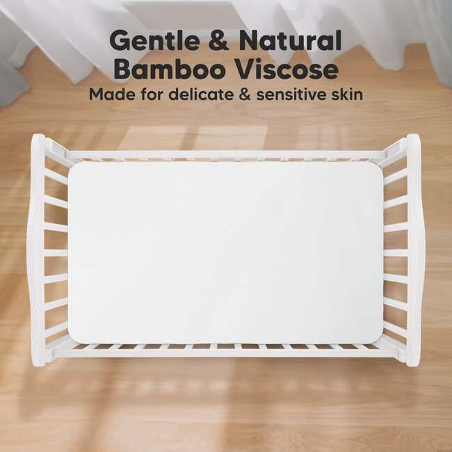 Isla Fitted Crib Sheets, Soft White - Crib Sheets - 2