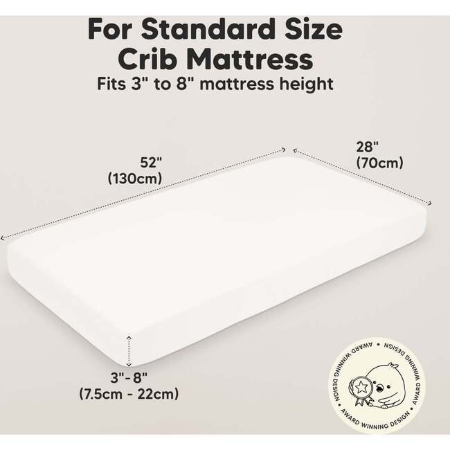 Isla Fitted Crib Sheets, Soft White - Crib Sheets - 3