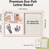 Heartfelt Inkless Baby Hand & Footprint Frame Kit With Letterboard, Petal Pink - Frames - 6