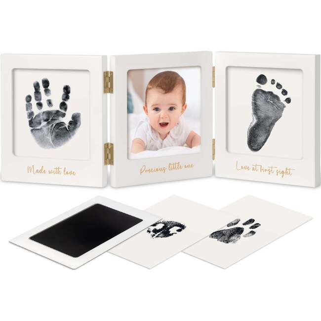 Fond Clean Touch Inkless Hand & Footprint Frame, White & Gold
