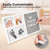 Heartfelt Inkless Baby Hand & Footprint Frame Kit With Letterboard, Alpine White - Frames - 4
