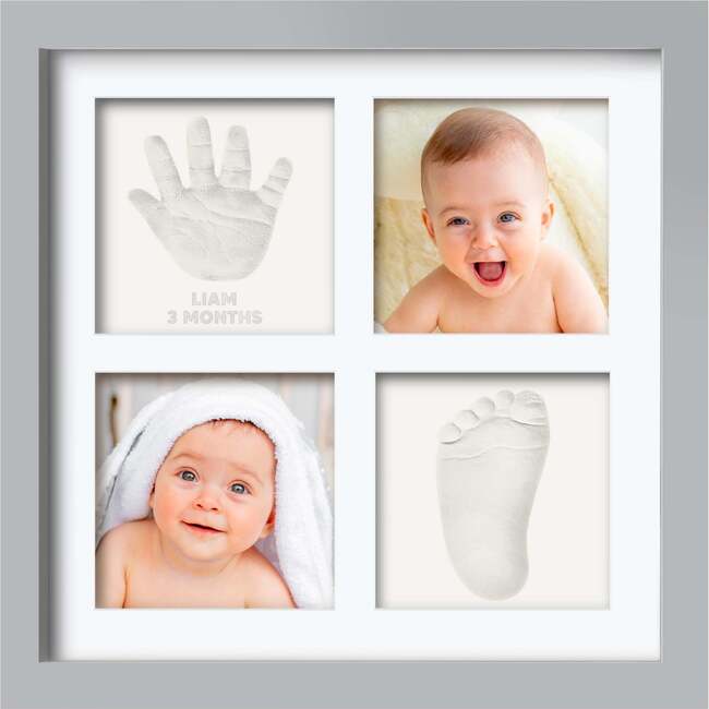 Ever Baby Hand & Footprint Keepsake Frame Kit, Cloud Gray