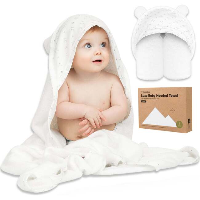 Baby Luxe Organic Hooded Towel 30X30, KeaStory Petite