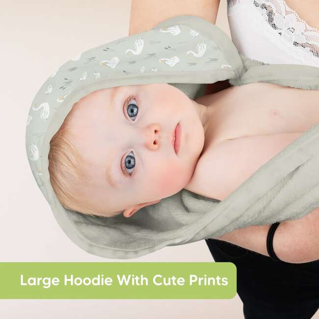 Baby Luxe Organic Hooded Towel 35X35, Serenity - Bath Accessories - 7