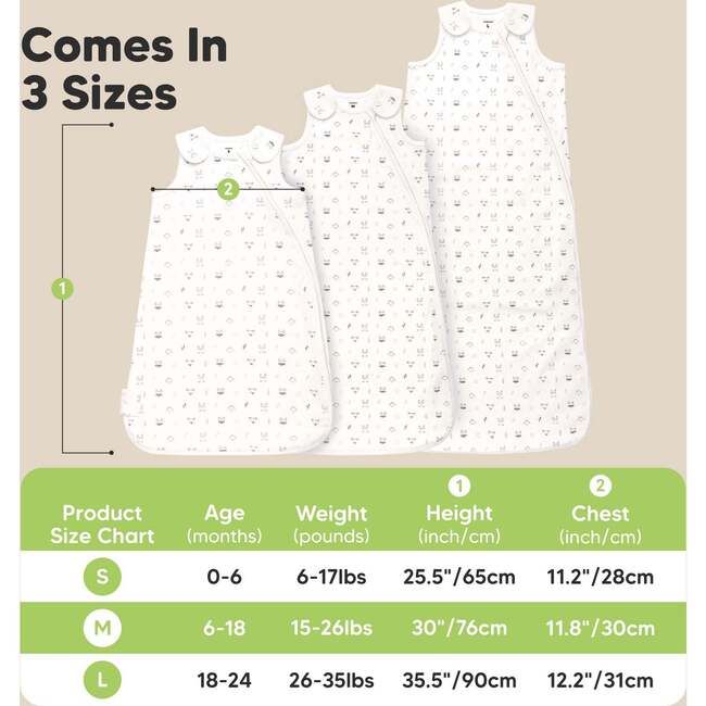 Baby Soothe Large Sleep Sack, Nordic - Sleepbags - 5