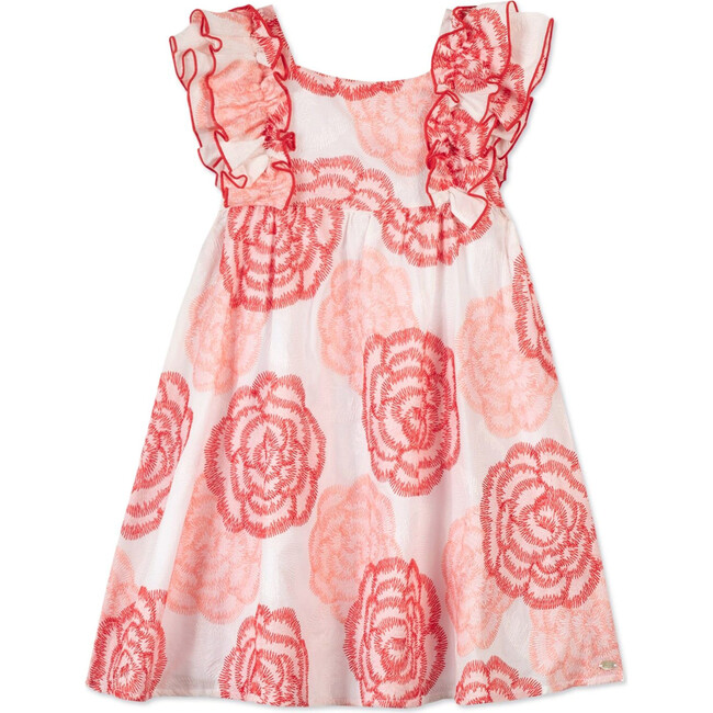 Rosa Ruffled Floral Dress, Pink