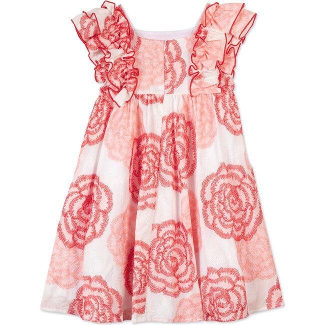 Rosa Ruffled Floral Dress, Pink - Dresses - 7