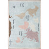 Washable Rug Vintage Map, Multi. 6' 7" x 9' 10" - Rugs - 1 - thumbnail
