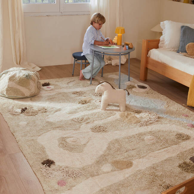 Washable Rug Path, Multi. 6' 7" x 9' 10" - Rugs - 3