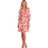 Women's Jessie Romance Floral Print Princess Sleeve Dress, Pink & Red - Dresses - 1 - thumbnail