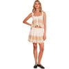 Women's Yandra Woven Floral Embroidered Square Neck Tank, Sand - Tank Tops - 1 - thumbnail