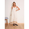 Women's Mossimo Woven Floral Embroidered Square Neck Maxi Dress, Sand - Dresses - 2