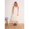 Women's Mossimo Woven Floral Embroidered Square Neck Maxi Dress, Sand - Dresses - 3