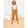 Rita Cotton Openwork Pant, Caramel - Pants - 3