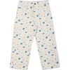 Alex Printed Denim Pant, Cream & Green Lily - Pants - 1 - thumbnail