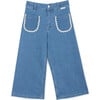 Carine Denim Pant, Blue - Pants - 1 - thumbnail