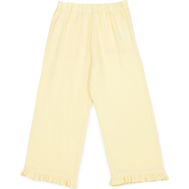 Elise Muslin Ruffle Pant, Vainilla