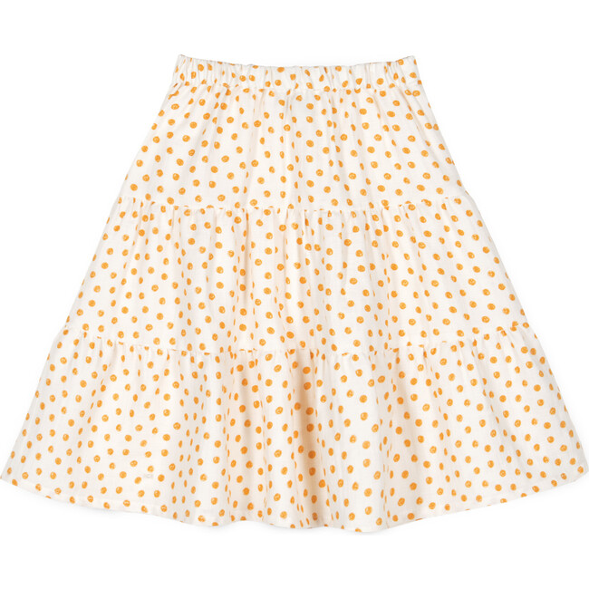 Léna Dots Muslin Skirt, Cream & Caramel