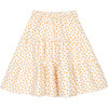 Léna Dots Muslin Skirt, Cream & Caramel - Skirts - 1 - thumbnail