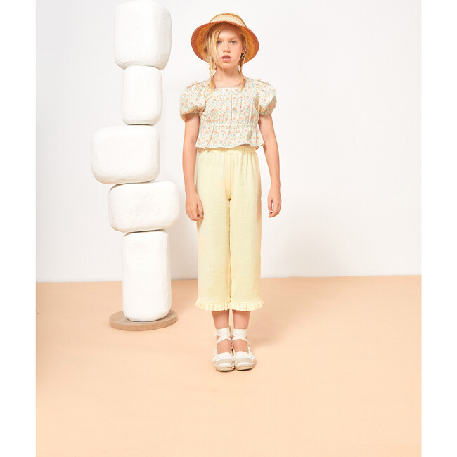 Elise Muslin Ruffle Pant, Vainilla - Pants - 3