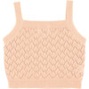 Dakota Cotton Openwork Top, Light Salmon - Tank Tops - 1 - thumbnail