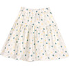 Mia Muslin Flower Skirt, Cream & Green Lily - Skirts - 1 - thumbnail