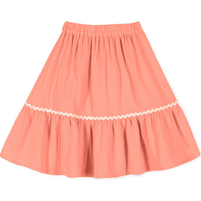 Anette Muslin Skirt, Coral - Skirts - 1