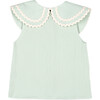 Alice Muslin Collared Blouse, Green Lily - Blouses - 1 - thumbnail