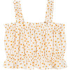 Léna Dots Crop Top, Cream & Caramel - Blouses - 1 - thumbnail