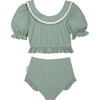 Catalina Collared Swimsuit, Musgo Green - Two Pieces - 1 - thumbnail