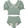 Catalina Collared Swimsuit, Musgo Green - Two Pieces - 2