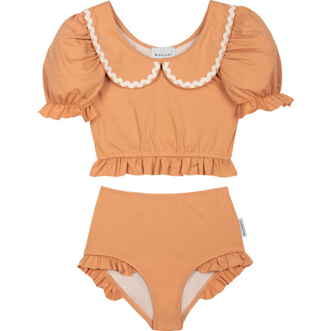 Catalina Collared Swimsuit, Peach - Two Pieces - 2