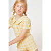 Isabelle Vichy Top, Yellow - Blouses - 4