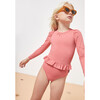 Macarena Long Sleeve Swimsuit, Coral - One Pieces - 2