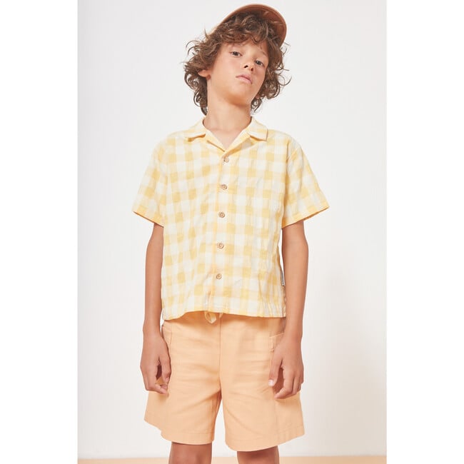 Matteo Vichy Shirt, Yellow - Shirts - 4