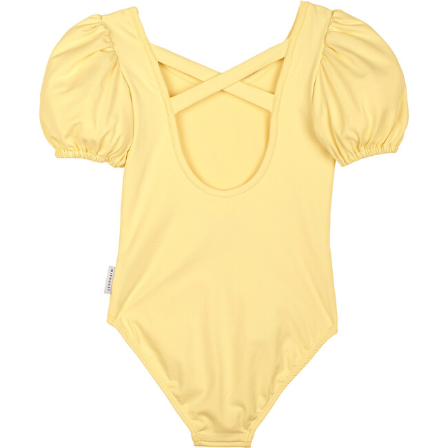 Célia Balloon Sleeve Swimsuit, Bamboo Yellow
