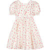 Marjorie Flower Muslin Dress, Cream & Coral - Dresses - 1 - thumbnail