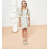Océane Linen Dress, Cream & Green Lily - Dresses - 3