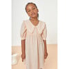 Capuccine Muslin Collared Dress, Salmon - Dresses - 3