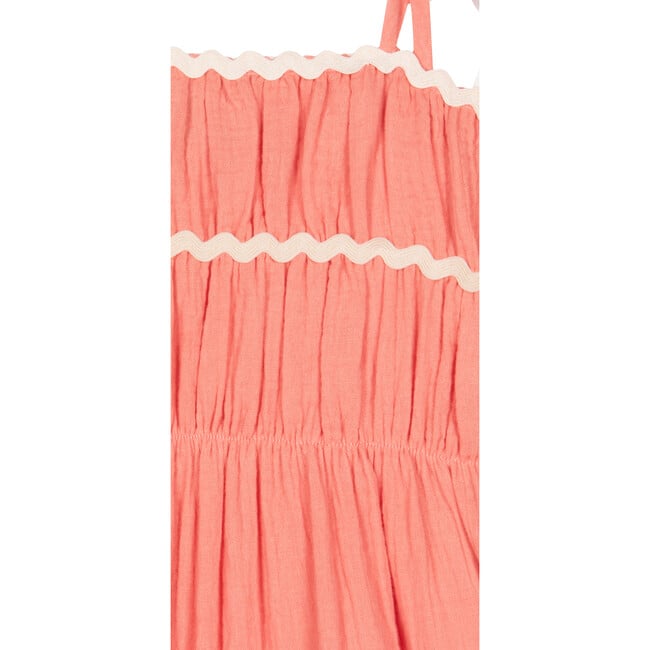 Anette Muslin Dress, Coral - Dresses - 2