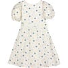 Marjorie Flower Muslin Dress, Cream & Green Lily - Dresses - 2