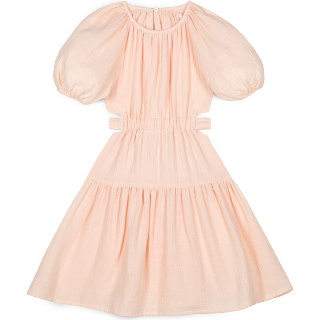 Marine Muslin Cut-Out Dress, Salmon - Dresses - 2