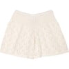 Ines Cotton Openwork Short, White - Shorts - 1 - thumbnail