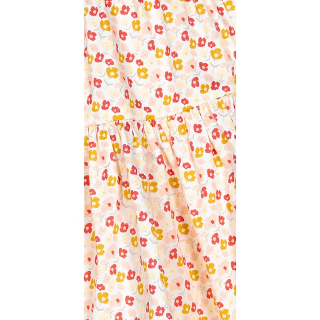 Mia Satin Skirt, Cream & Coral - Skirts - 2