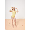 Célia Balloon Sleeve Swimsuit, Bamboo Yellow - One Pieces - 3