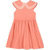 Alice Muslin Collared Dress, Coral - Dresses - 1 - thumbnail