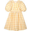 Isabelle Vichy Dress, Yellow - Dresses - 1 - thumbnail