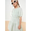 Marine Muslin Cut-Out Dress, Green Lily - Dresses - 4