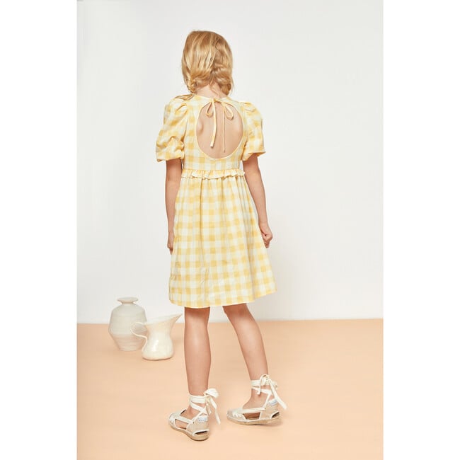 Isabelle Vichy Dress, Yellow - Dresses - 4