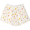 Océane Linen Short, Cream & Coral - Shorts - 1 - thumbnail